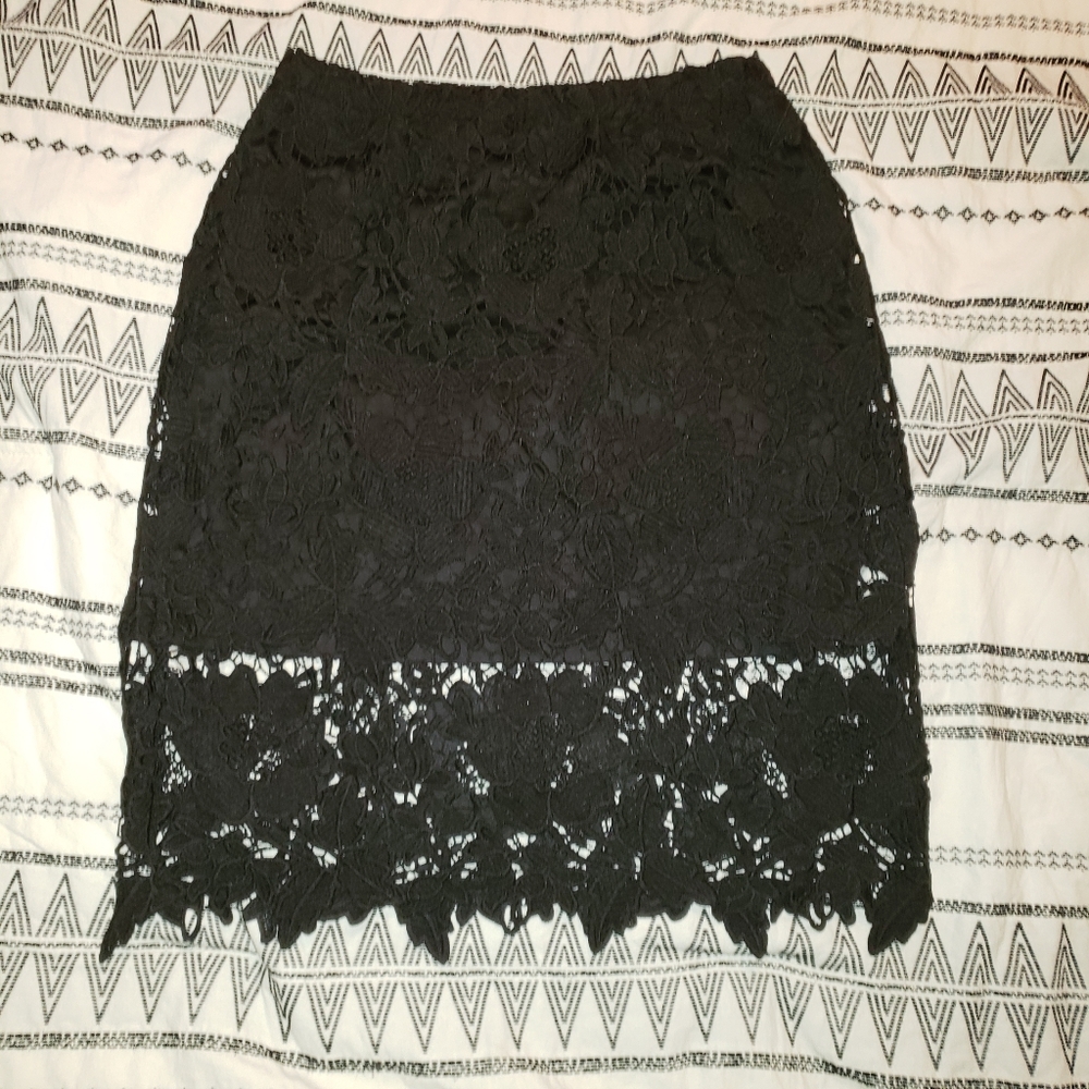 Lace Black Skirt